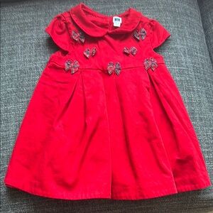 Janie and Jack Red Dress with Bow Details